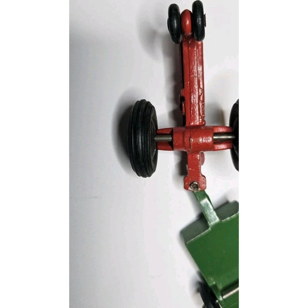 Vintage Slik Toys Farm Red Tractor w/ Green Wagon Trailer Toys